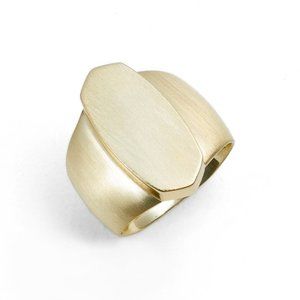 $65 KENDRA SCOTT Reagan Gold Plated Geometric Ring 7 NWT